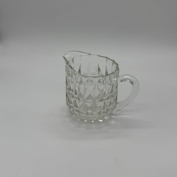 Vintage Jeannette Glass Co. Windsor Diamond Pattern Clear Pitcher - Picture 2 of 10